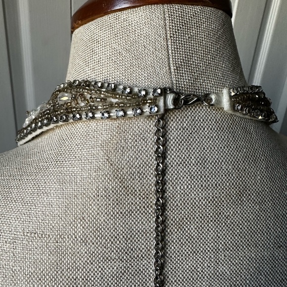 Necklace « col Claudine » made of beads and crystal. Vintage look - Picture 3 of 3